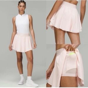 Lululemon Court Rival High-Rise Tennis Skirt Long Size 8 Strawberry Milkshake